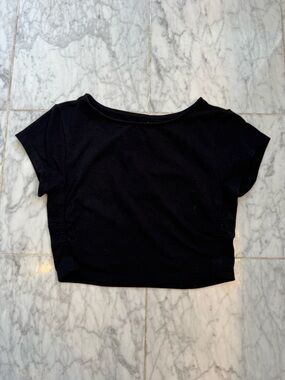 Old Navy Black Crop Active Shirt